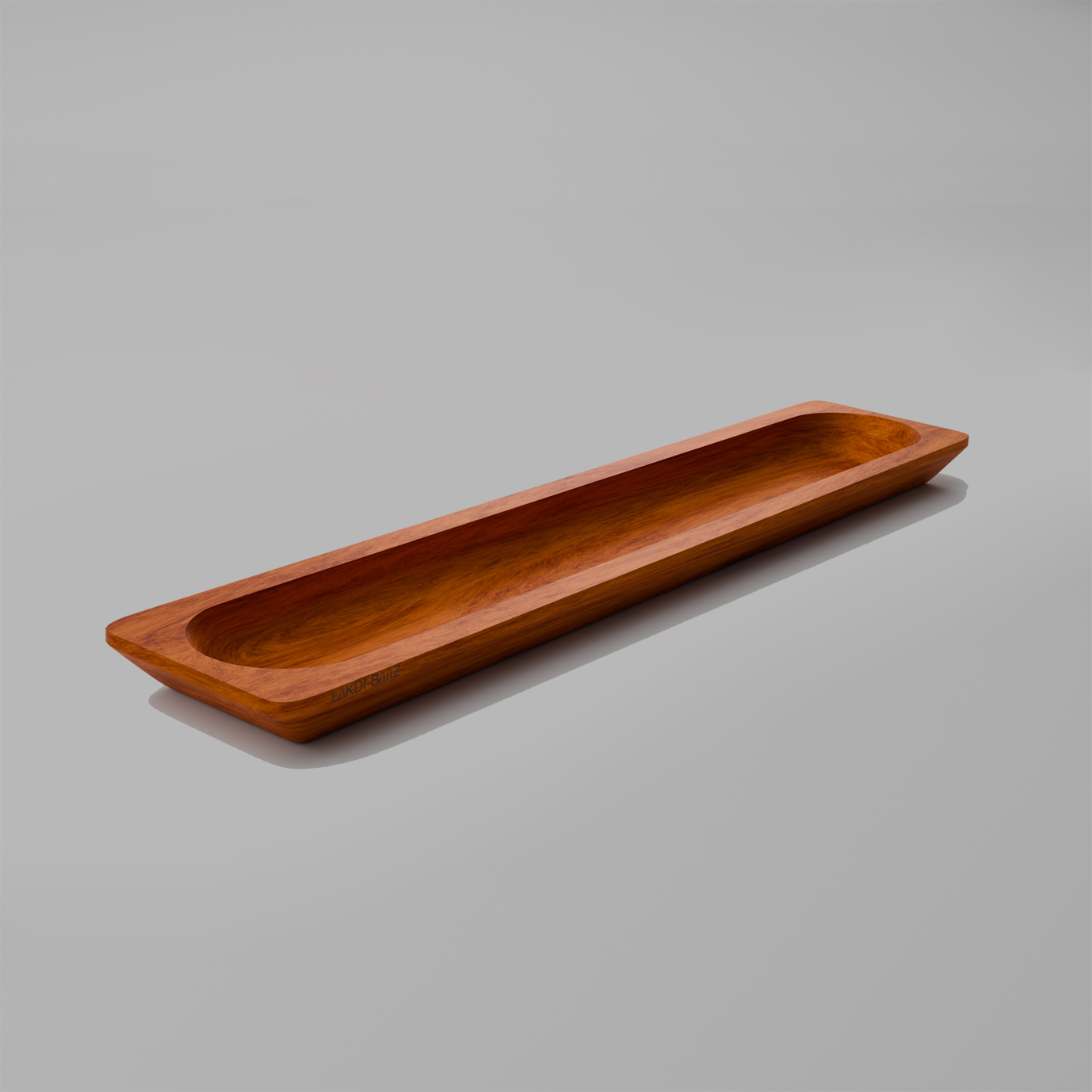 Buy Lakdibaaz | Handicrafted Wooden Dough Bowl, Long Farmhouse Wooden Bowl for Table Centerpiece Decor Boho Wood Dough Rustic Display Bowl Vintage