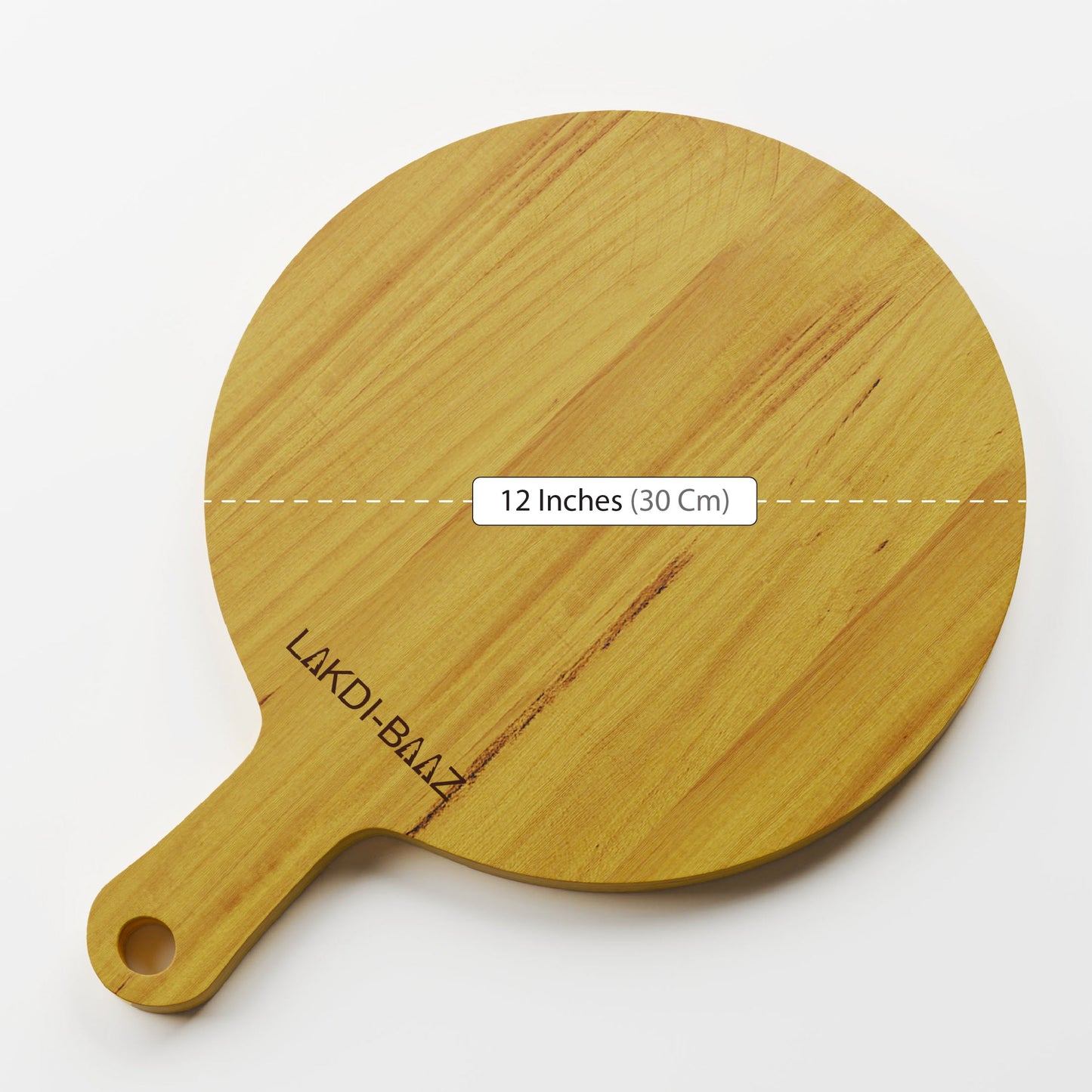 Buy Lakdi-Baaz| Premium Wooden Platter Round Cutting Board Serving Board Chopping Board Made from Light weight Solid Wood