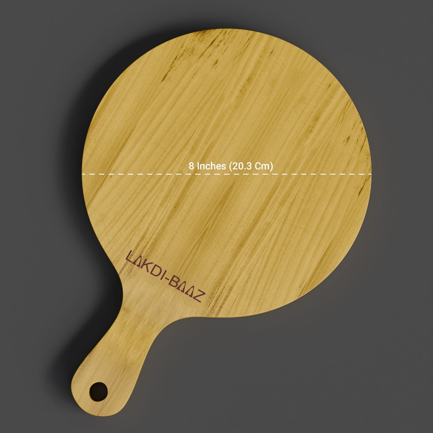 BuyLakdi-Baaz| Premium Wooden Platter Round Cutting Board Serving Board Wood Chopping Board Made from Light weight Solid Wood