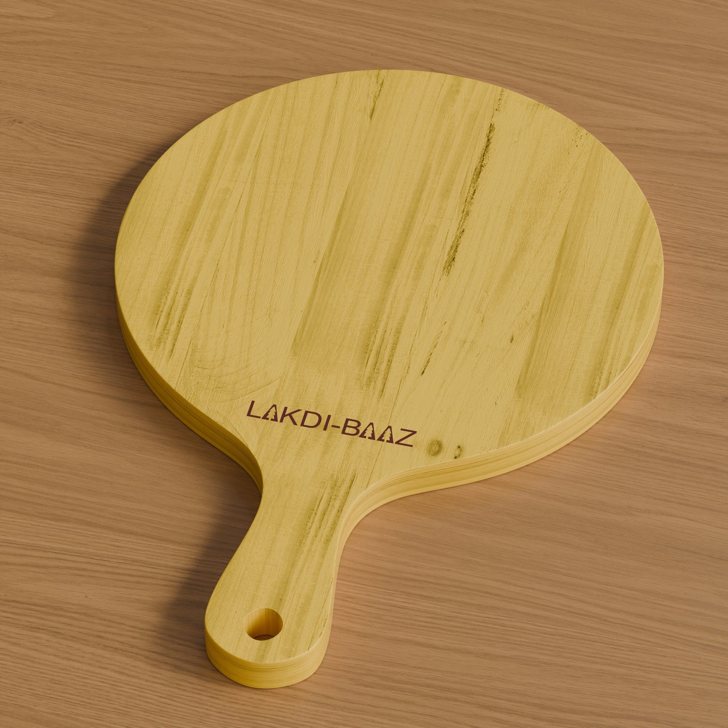 BuyLakdi-Baaz| Premium Wooden Platter Round Cutting Board Serving Board Wood Chopping Board Made from Light weight Solid Wood