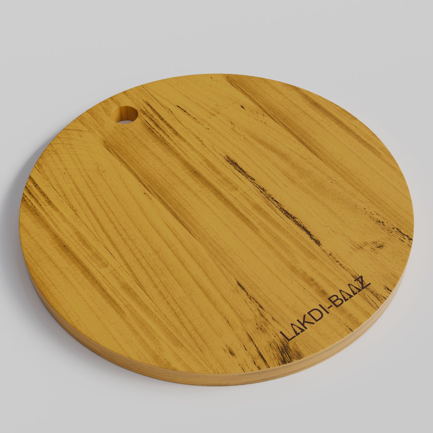 Buy Lakdi Baaz | Wooden Cutting Board Round Made from Light weight Solid Wood - Wood Chopping Board