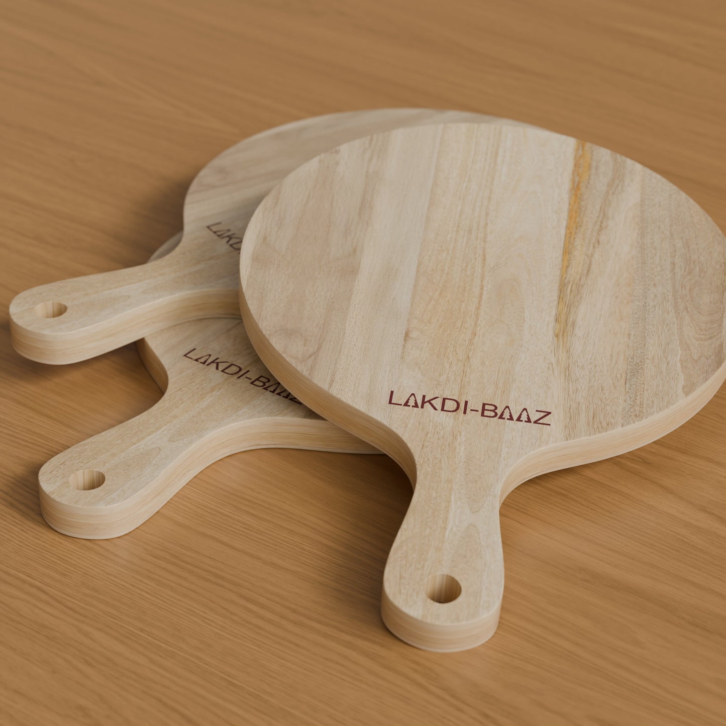 Buy Lakdi Baaz | Premium Small Mango Wood Round Chopping Board Mango ? Compact Chopper Boards/Cut Board/Serving Board for Kitchen Use