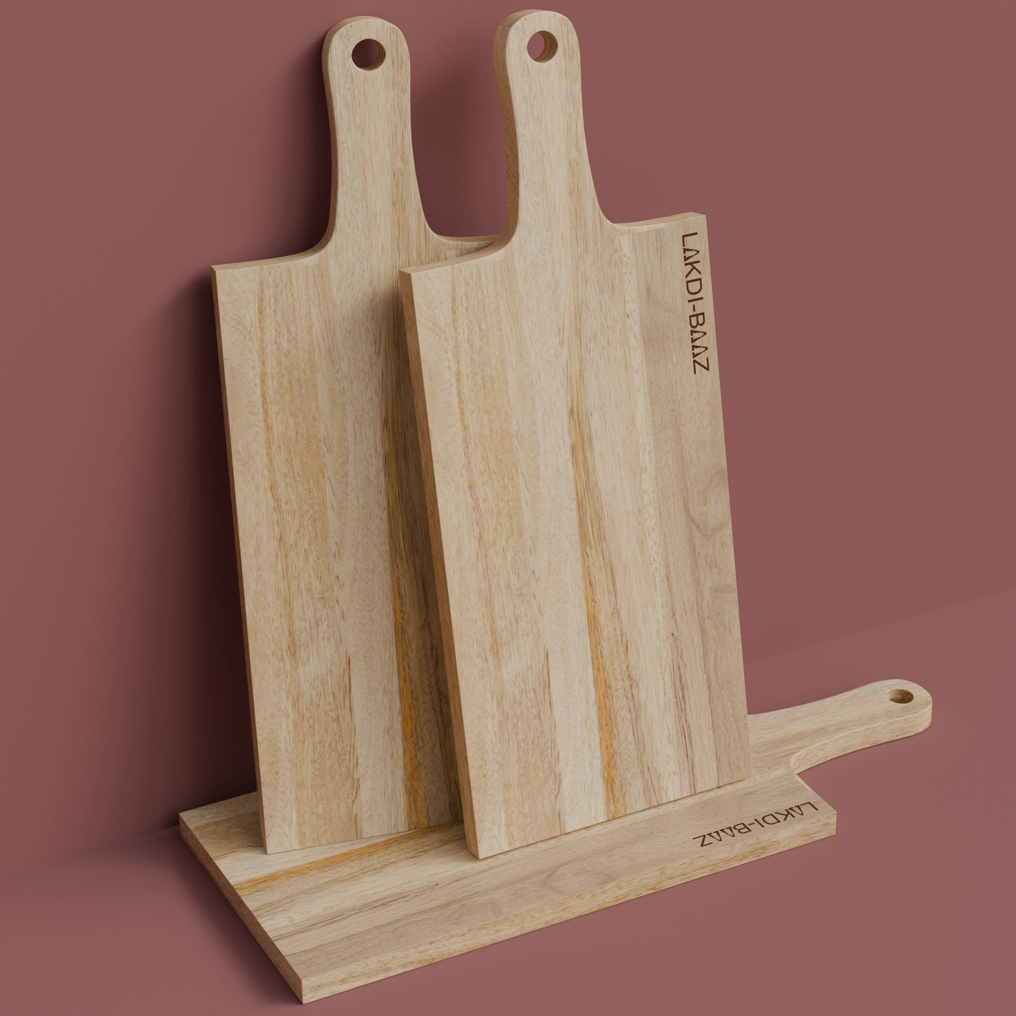 Buy Lakdi Baaz | Mango Wood Square Chopping Board Mango ? Solid Wood Chopper Boards/Cut Board/Serving Board for Kitchens