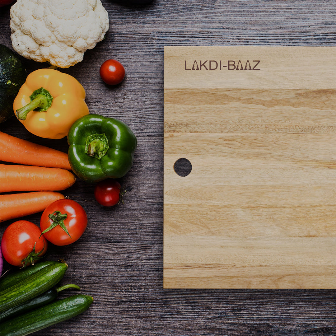 Buy Lakdi Baaz | Premium Mango Wood Chopping Board Mango ? Handmade Chopper Boards/Cut Board/Serving Board for Veg & Fruit