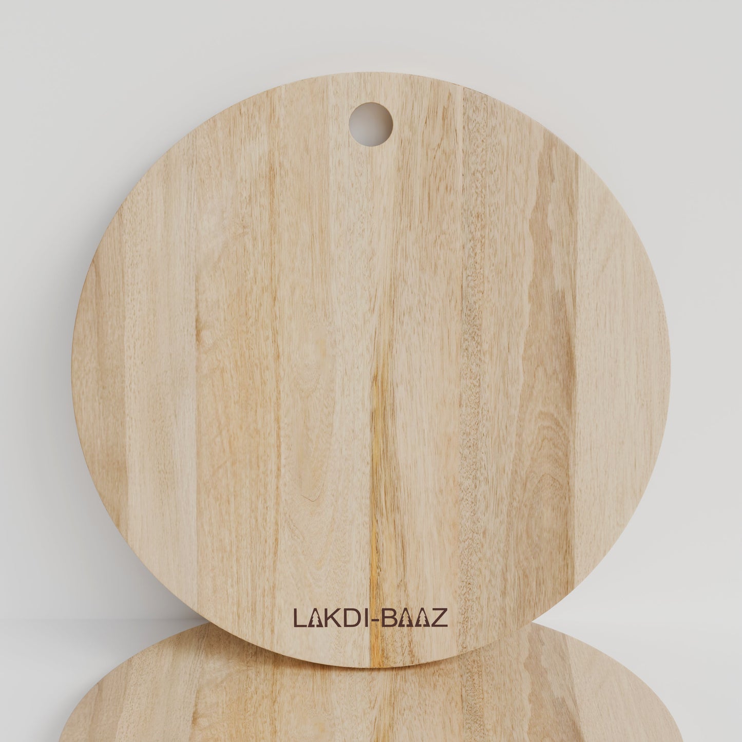 Buy Lakdi Baaz | Round Mango Wood Chopping Board Mango ? Lightweight Chopper Boards/Cut Board/Serving Board for Daily Use