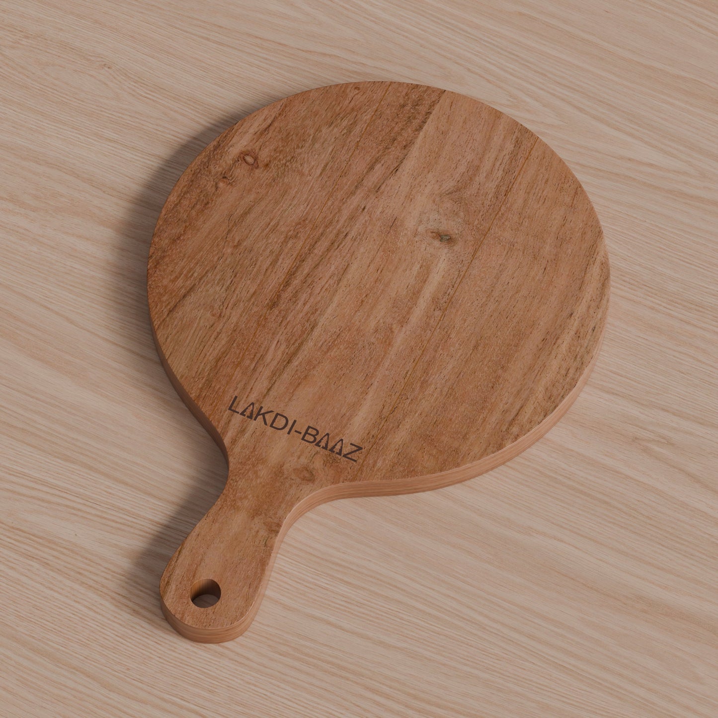 Buy Lakdi-Baaz| Premium Wooden Platter Round Cutting Board Serving Board  Chopping Board Medium(25 X 35 Cm)