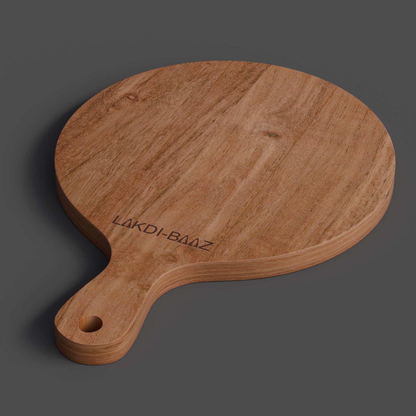 Buy Lakdi-Baaz| Premium Wooden Platter Round Cutting Board Serving Board  Chopping Board Medium(25 X 35 Cm)