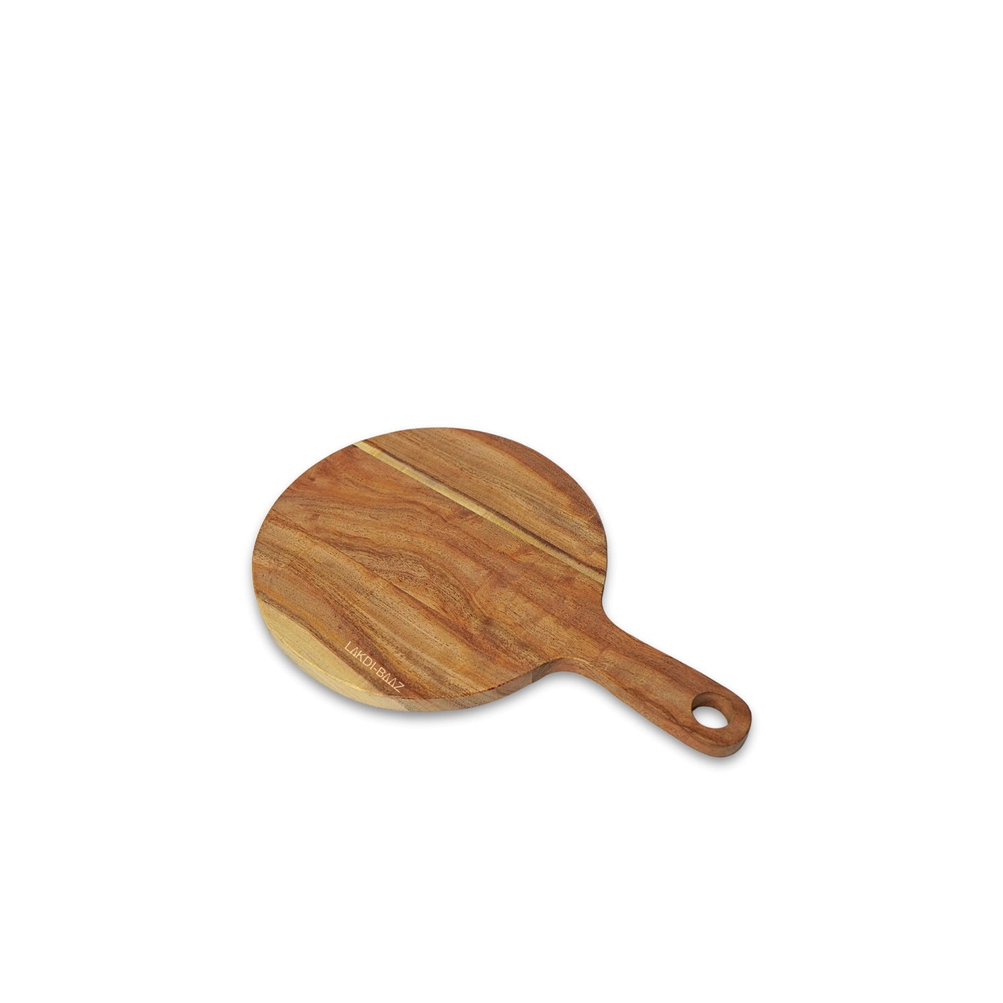 Buy Lakdi-Baaz| Premium Wooden Platter Round Cutting Board Serving Board  Chopping Board Small(19 X 29 CM)