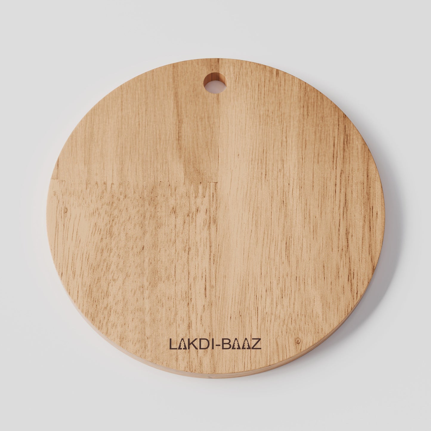 Buy Lakdi Baaz | Round Rubber Wood Chopping Board Rubber – Lightweight Chopper Boards/Cut Board/Serving Board for Daily Use