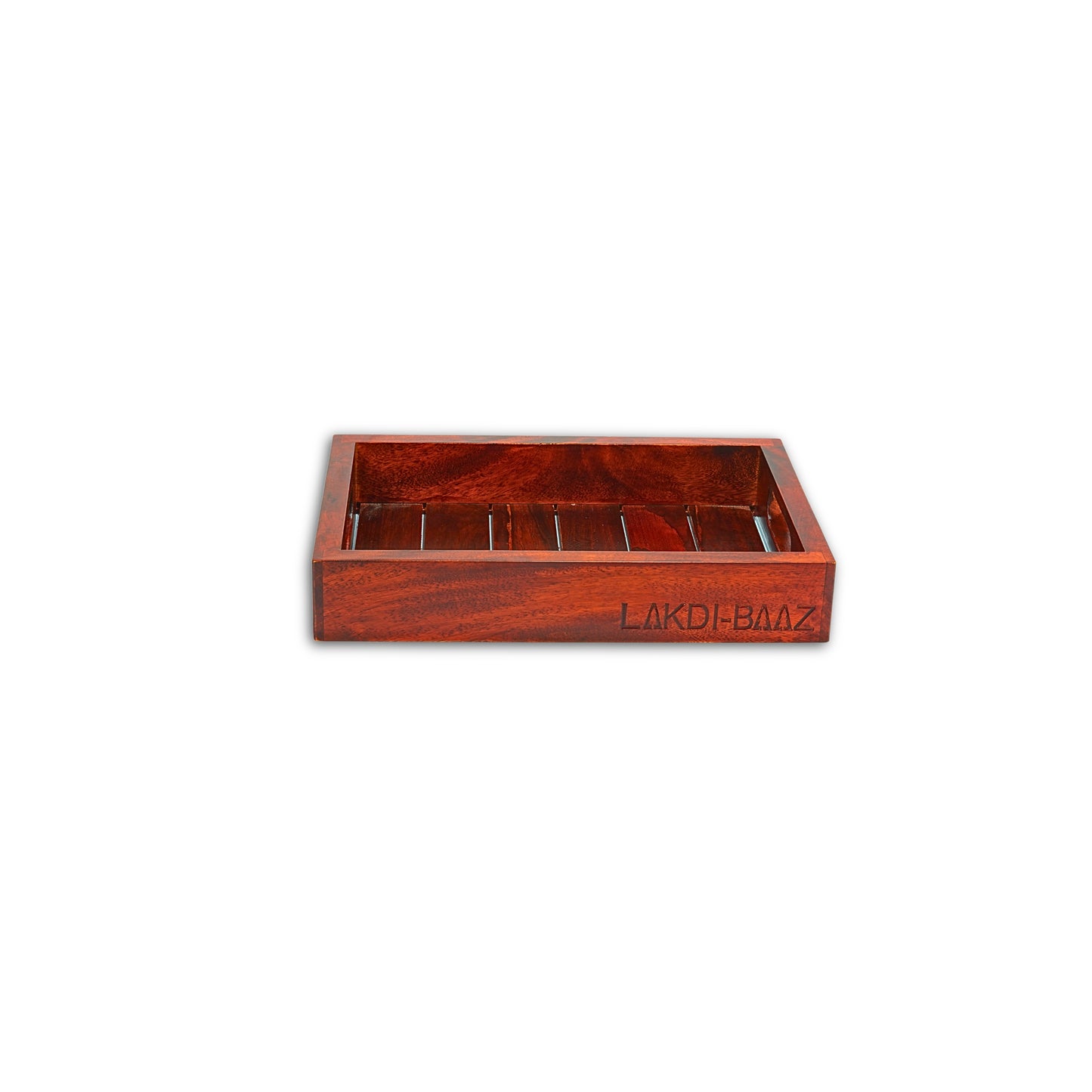 Buy Lakdi-Baaz| Premium Wooden Serving Tray Small Teak(7 X 10 Inch)