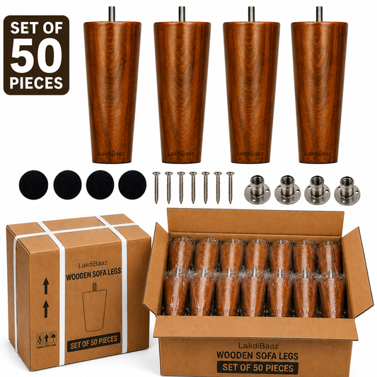 LakdiBaaz Wooden Sofa Legs - SF2T-6Inch