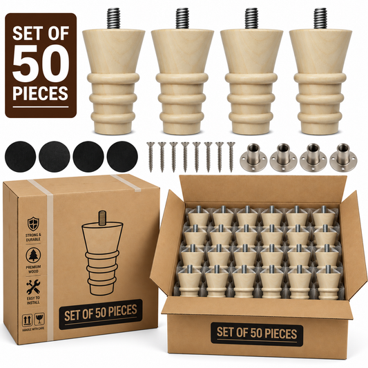 LakdiBaaz Wooden Sofa Legs - SF3U-4Inch
