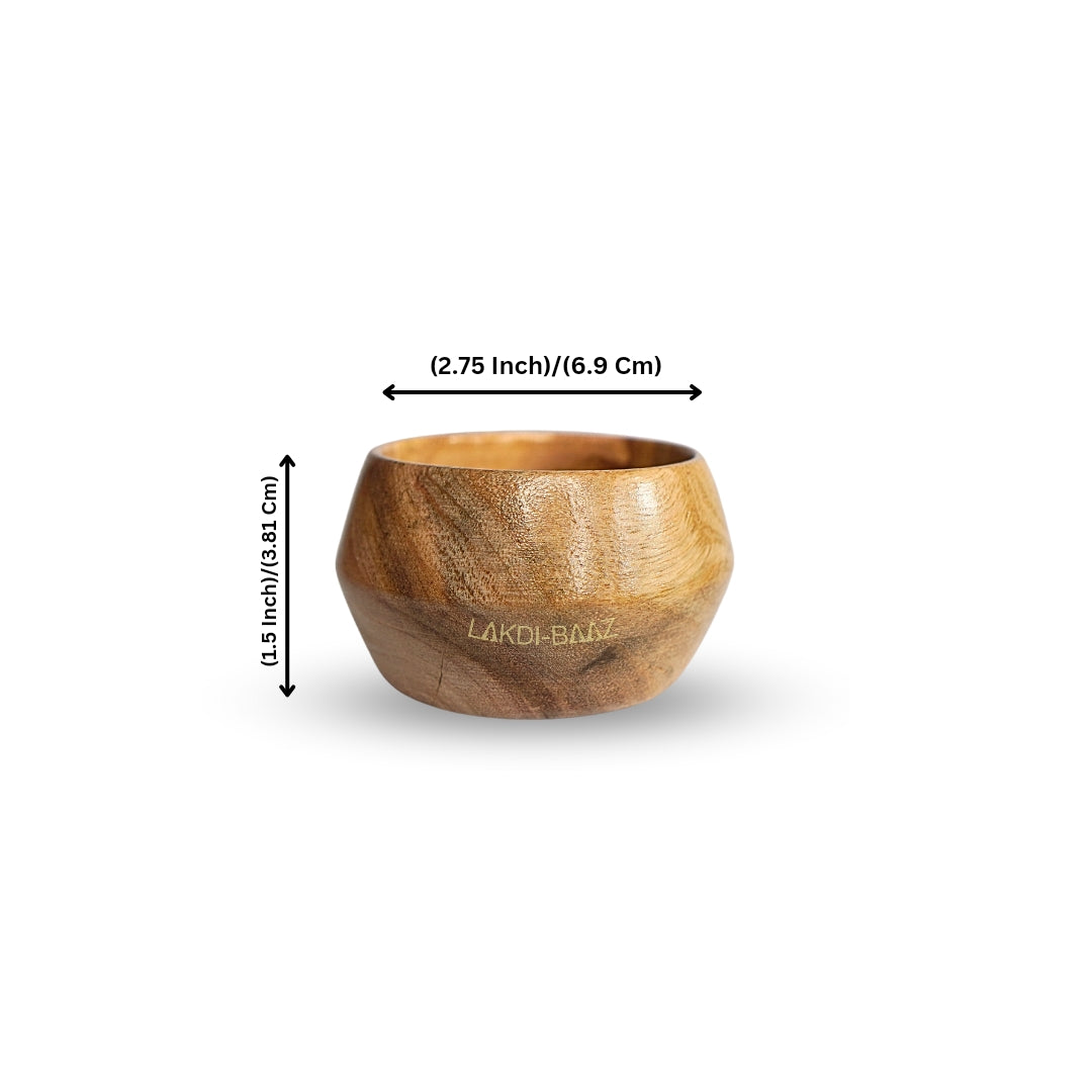 Buy Natural Non Toxic Wooden Bowl Snack Serving Bowl Made From Neem Wood No Color Used 1PC Natural