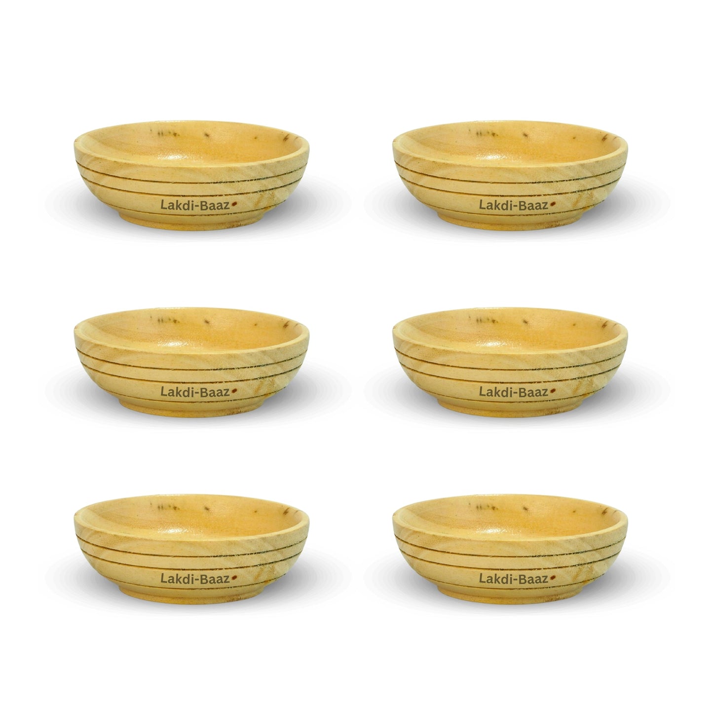 Buy Natural Non Toxic Wooden Bowl Snack Serving Bowl Made From Neem Wood No Color Used 6 PC Natural