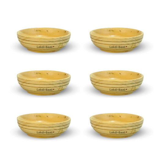 Buy Natural Non Toxic Wooden Bowl Snack Serving Bowl Made From Neem Wood No Color Used 6 PC Natural