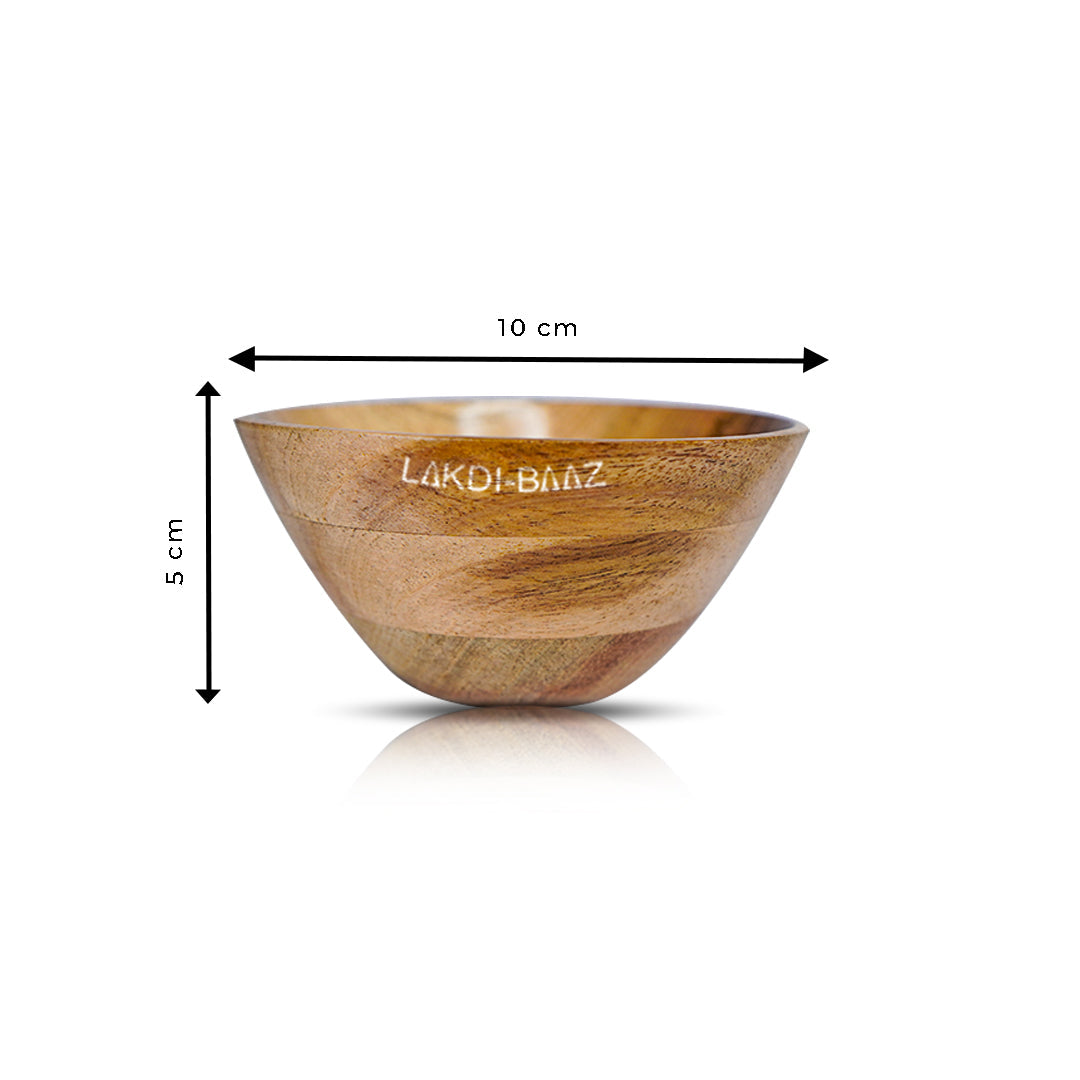 Buy Natural Non Toxic Wooden Bowl Snack Serving Bowl Made From Neem Wood No Color Used 1PC Natural