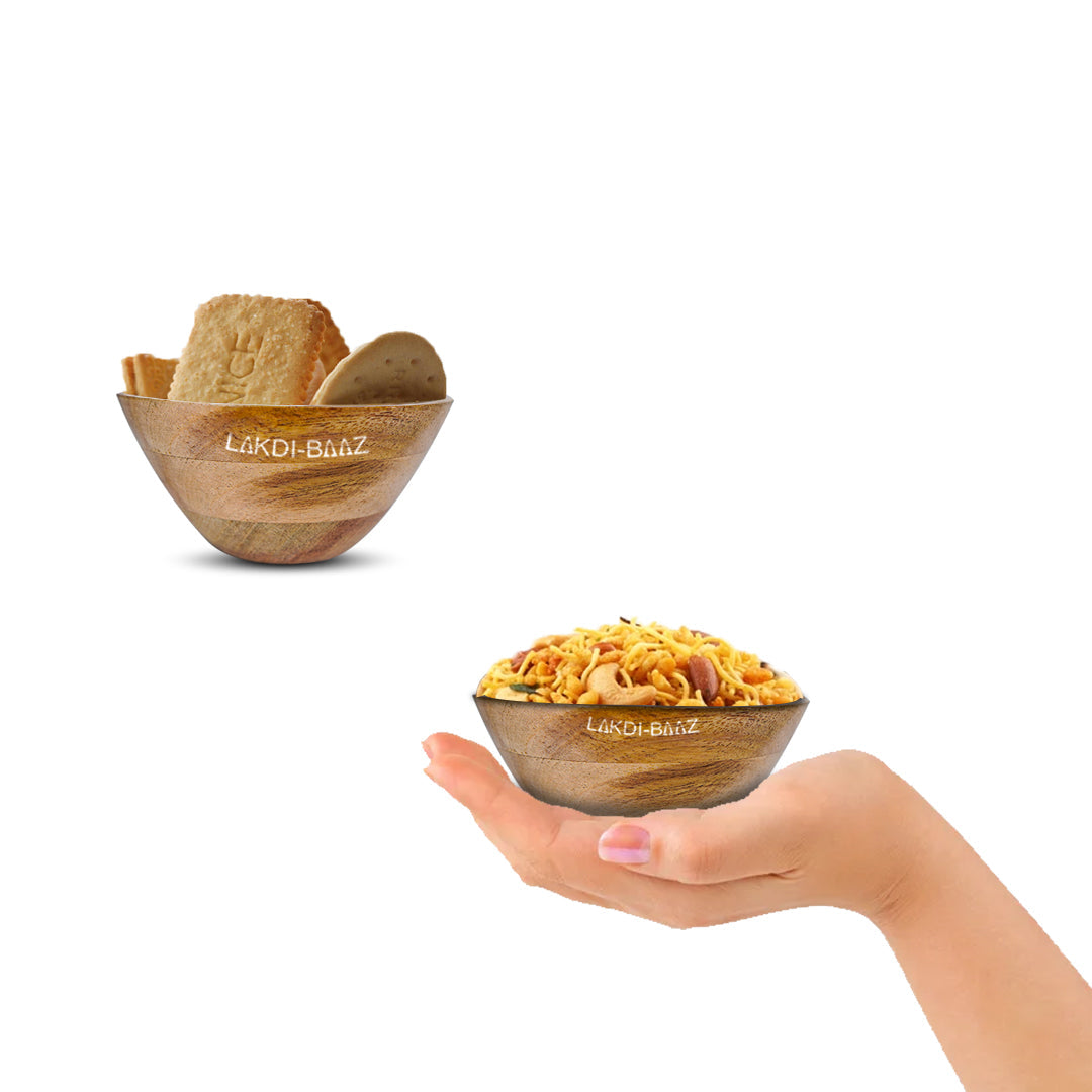 Buy Natural Non Toxic Wooden Bowl Snack Serving Bowl Made From Neem Wood No Color Used 1PC Natural