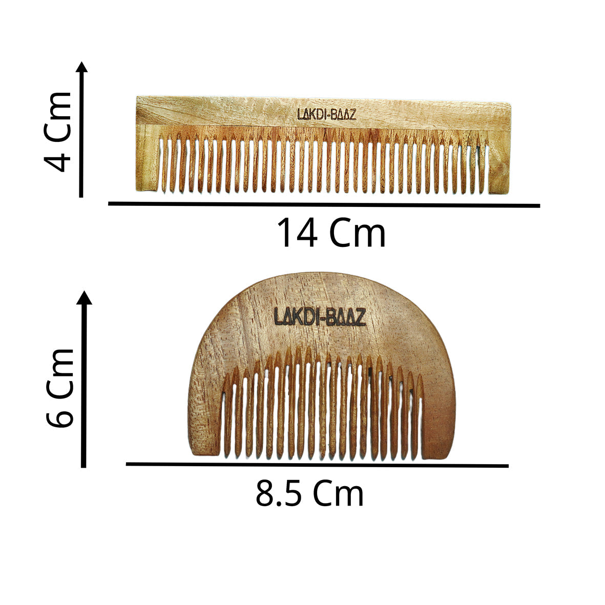 Buy LakdiBaaz Neem Wood Comb  Wooden Beard Comb and Pocket Wooden Comb for Hair Growth Comb hair Kangha for Men Set of 2