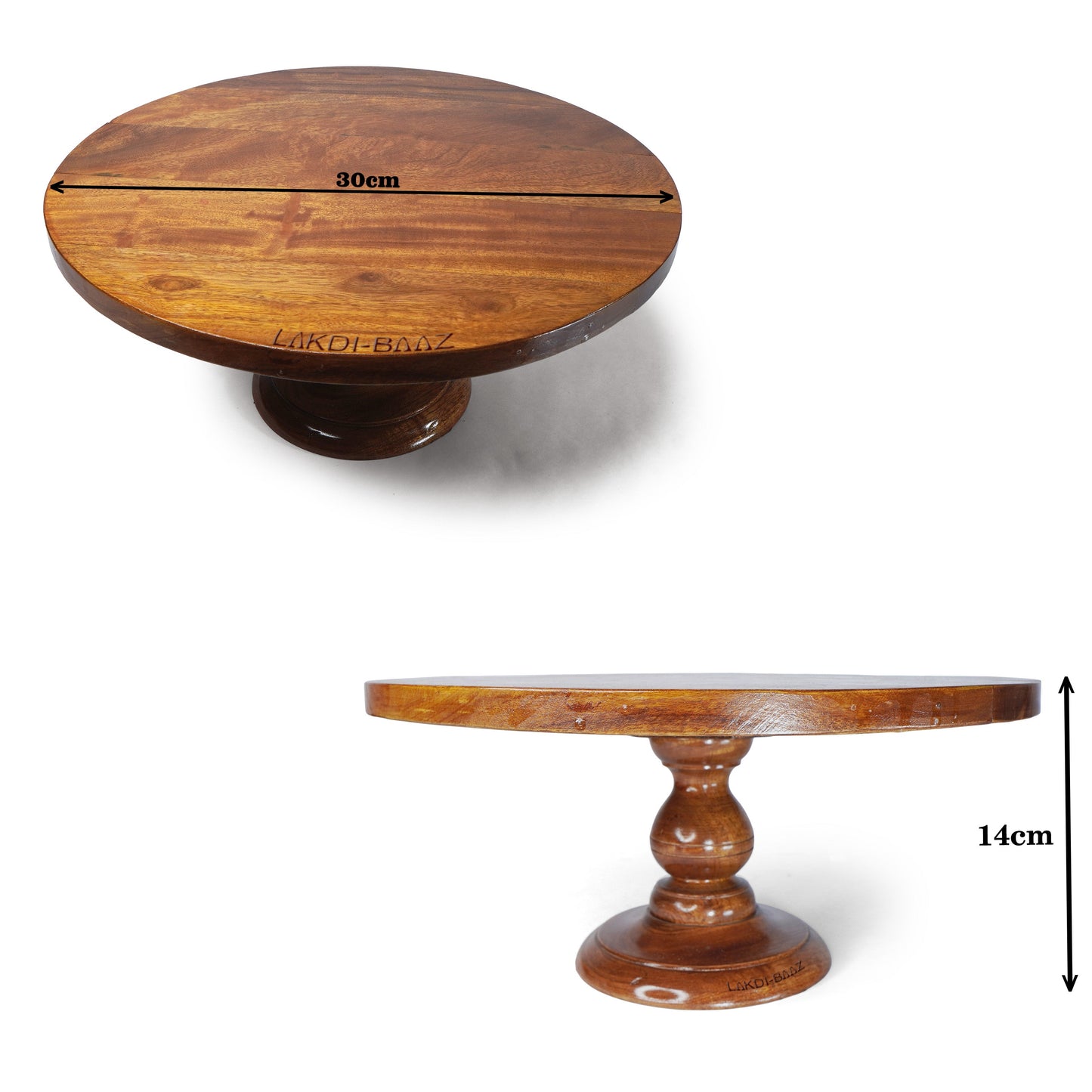 Buy Lakdi-Baaz| Premium Wooden Cake Stand