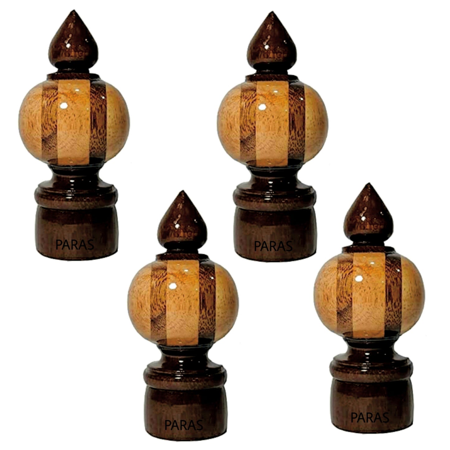 Buy paras Wooden Curtain Finials