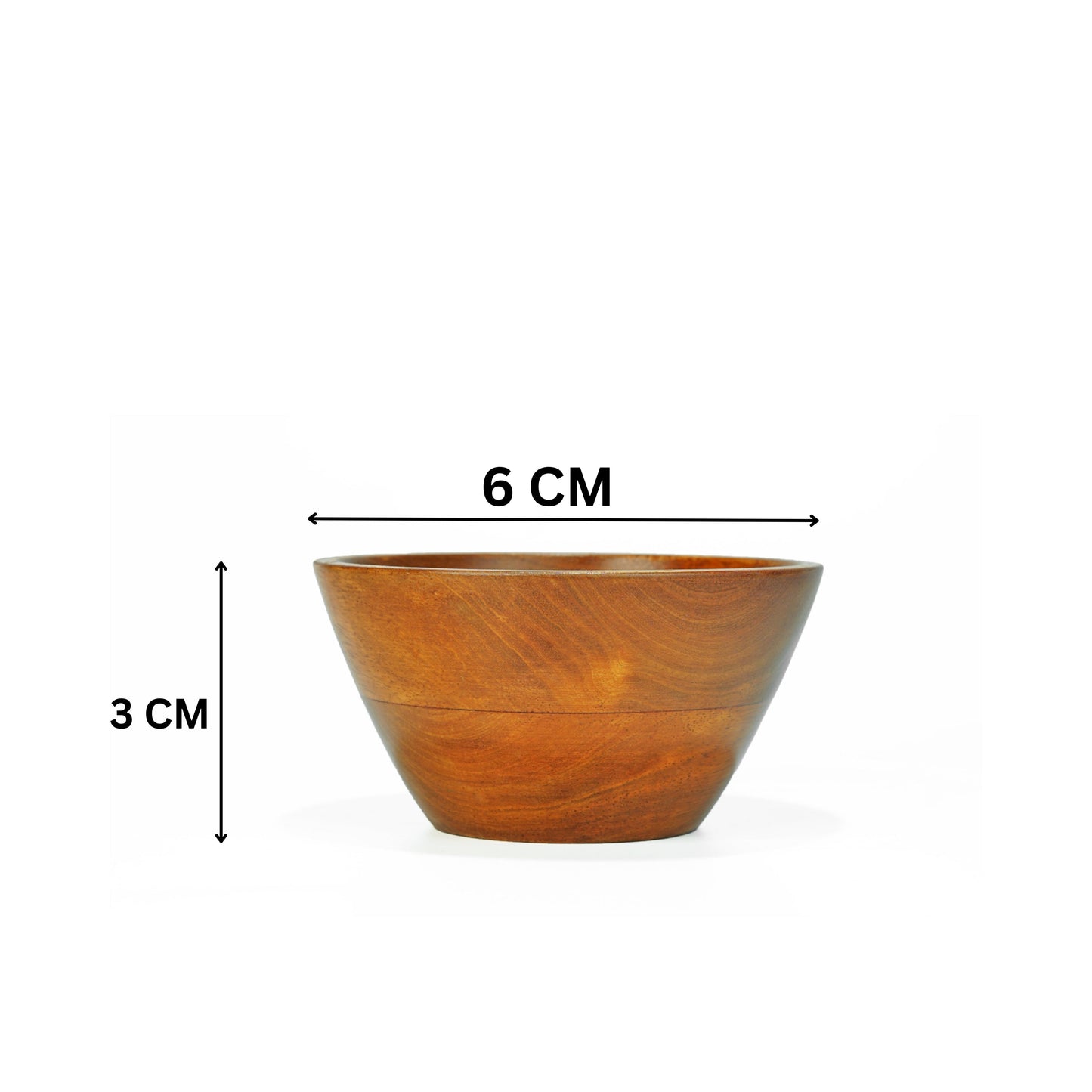 Buy Lakdi-Baaz | Natural Non Toxic Wooden Bowl for Salad Solid Wood 6inch/ 500 ML JB1 Teak-1PC