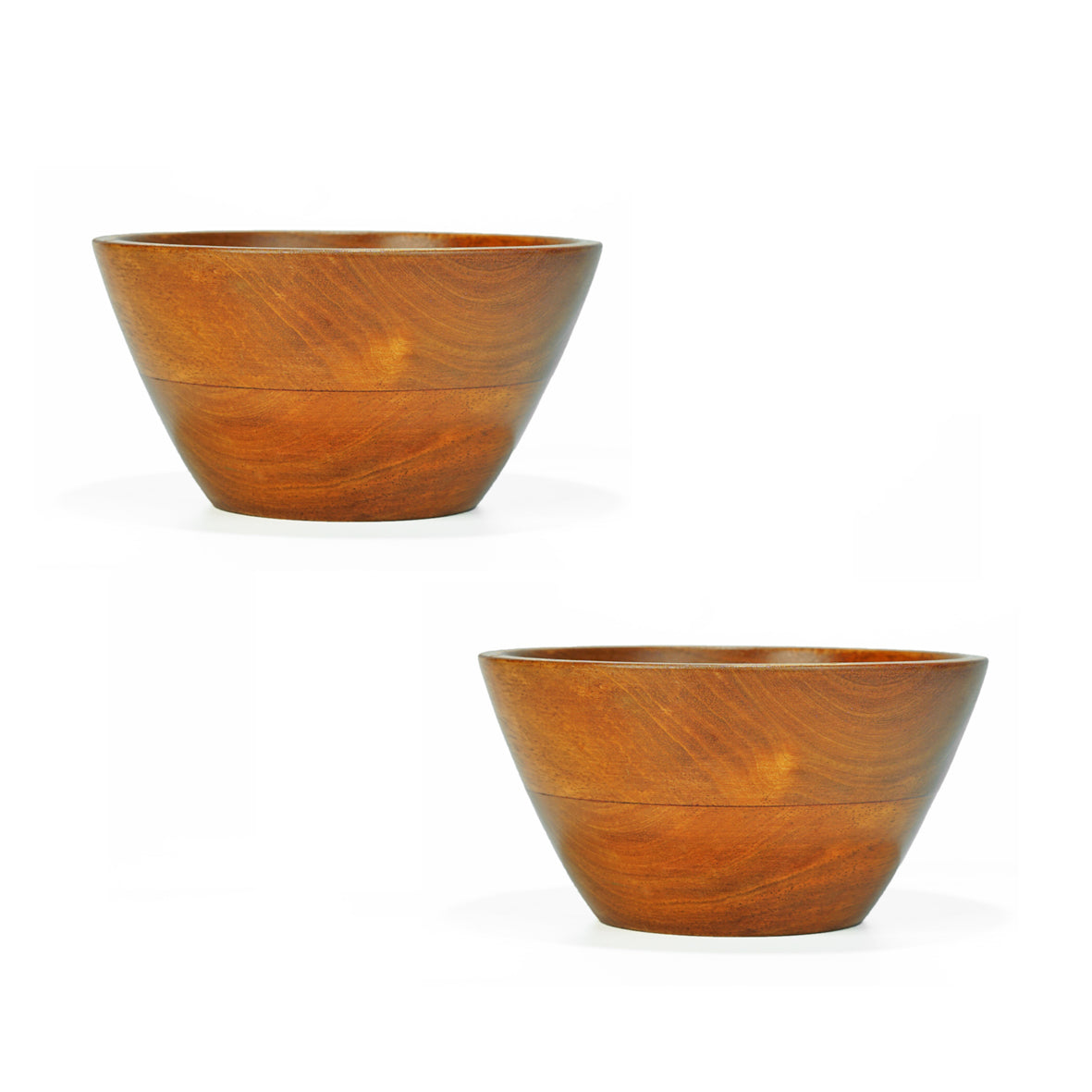 Buy Lakdi-Baaz | Natural Non Toxic Wooden Bowl for Salad Solid Wood 6inch/ 500 ML JB2 Teak-2PC