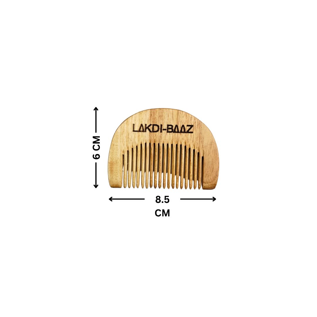 Buy Lakdi-Baaz |Neem Wood Comb for beard Hair Growth Wooden Comb Kangi For man