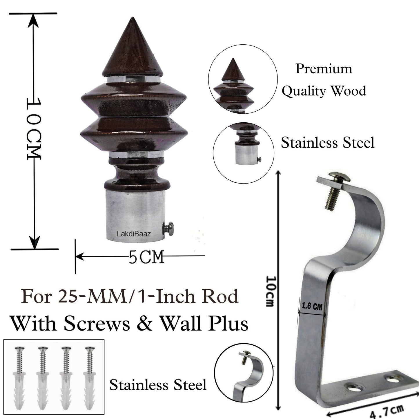 Buy Paras Wooden Curtain  Bracket