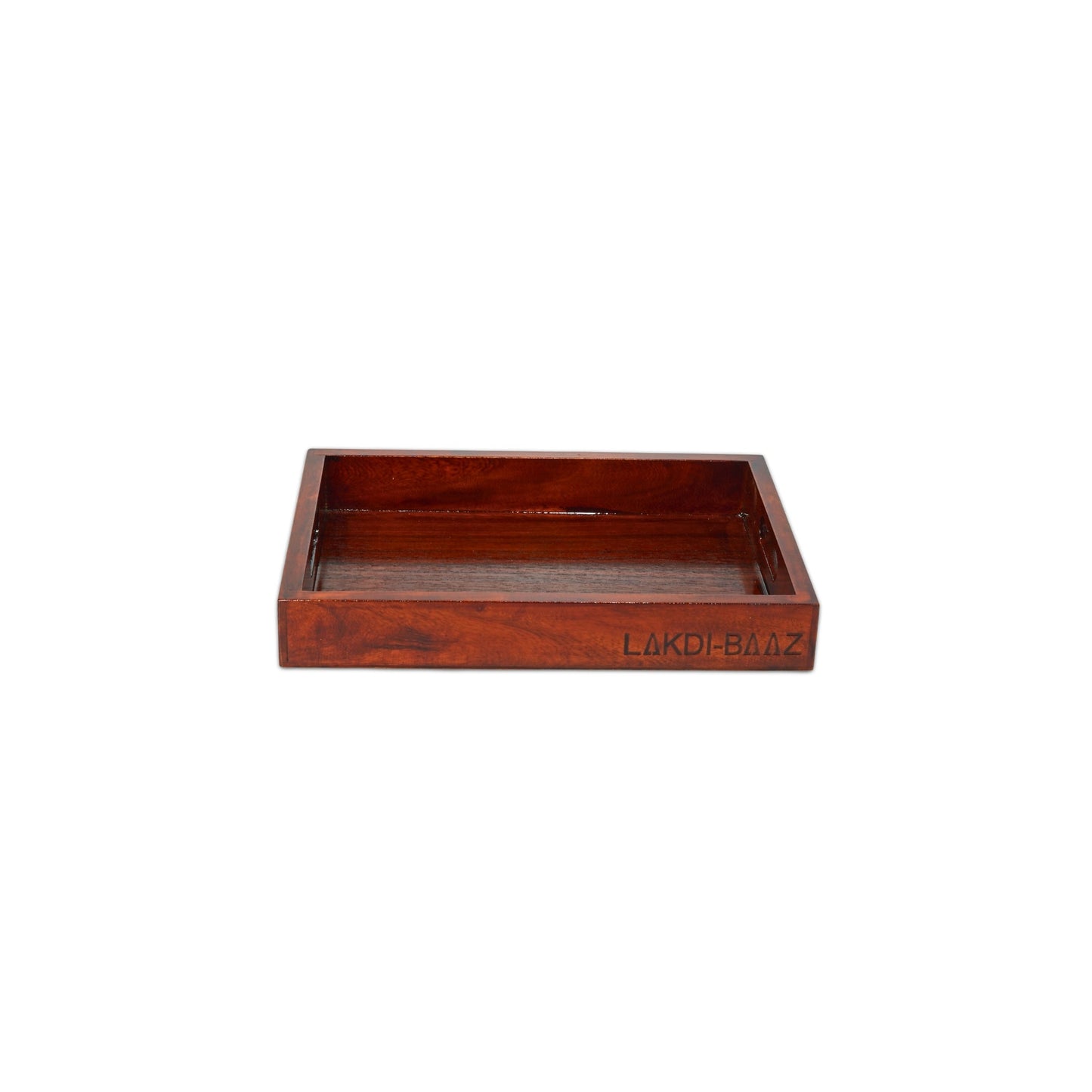 Buy Lakdi-Baaz| Premium Wooden Serving Tray Medium Teak(13 X 10 Inch)