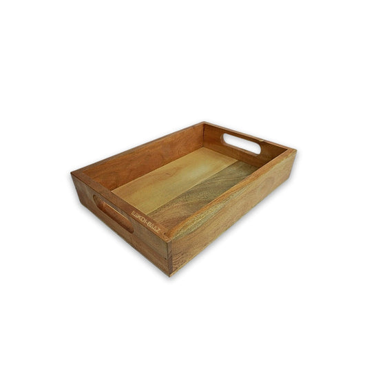 Buy Lakdi-Baaz| Premium Wooden Serving Tray Small Natural(7 X 10 Inch)