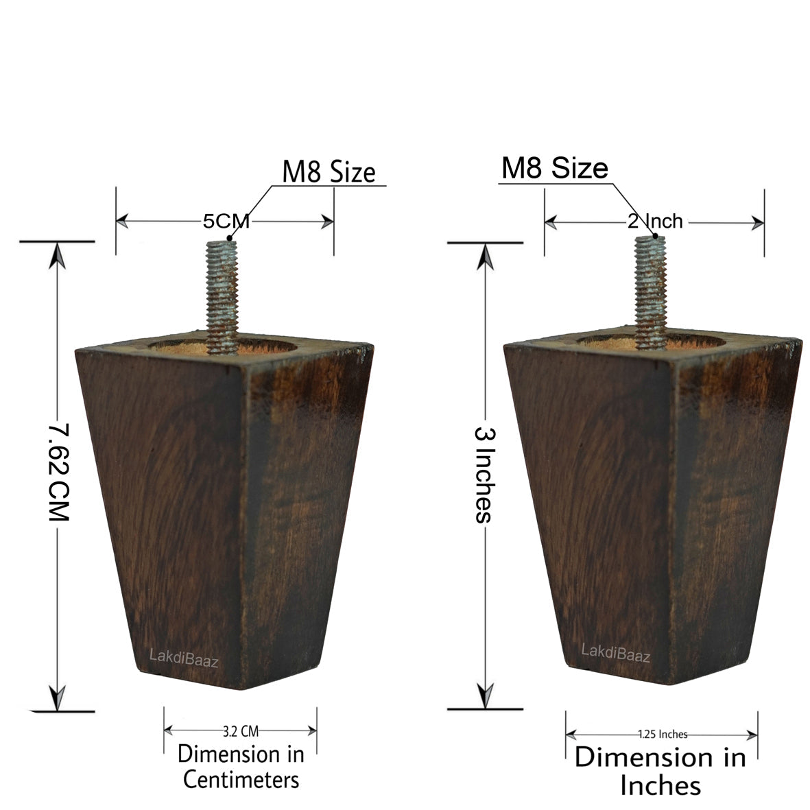 Buy Wooden Square Leg for Sofa and Furniture