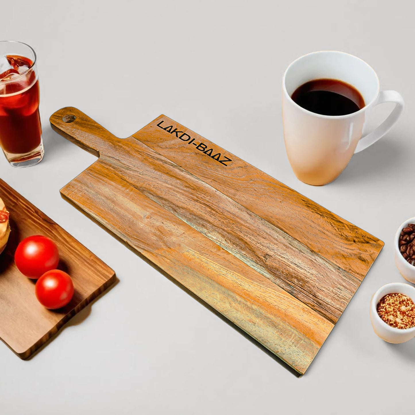 Buy Lakdi-Baaz| Premium Wooden Platter Square Cutting Board Serving Board  Chopping Board