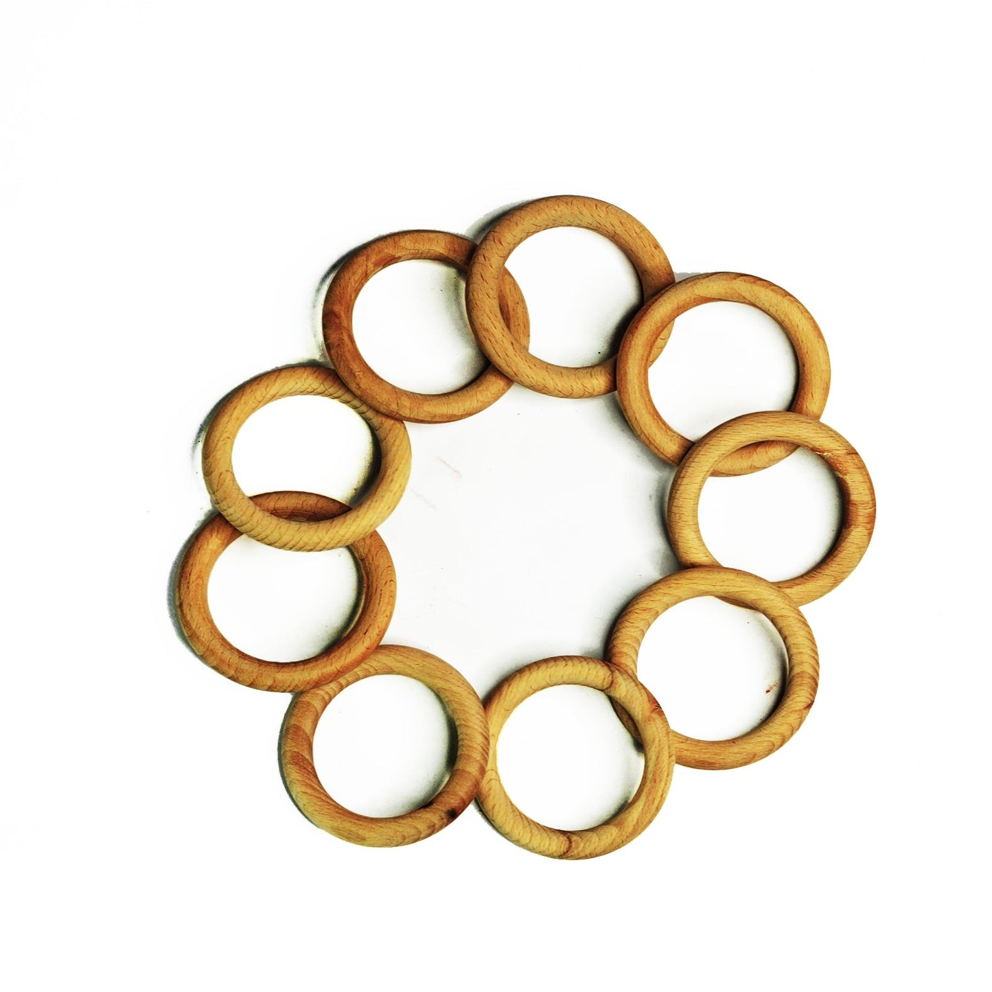 Buy Lakdi Baaz | Wooden Rings 50 MM Pack of 10