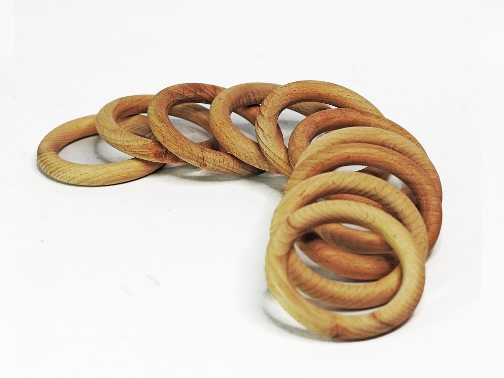 Buy Lakdi Baaz | Wooden Rings 50 MM Pack of 10